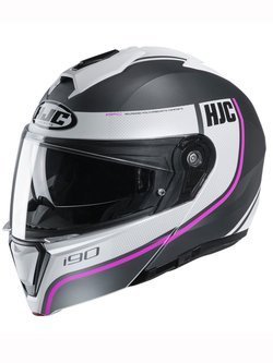 Flip Up helmet HJC i90 Davan black-white-pink
